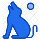 Dog Howl Howling Halloween Animal Icône