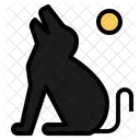 Dog Howl Howling Halloween Animal Icône