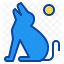 Dog Howl Howling Halloween Animal Icône