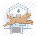 Dog Jumping Fence Dog Jumping Dog Fence Icon