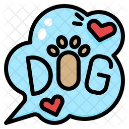 Dog Lettering  Icon