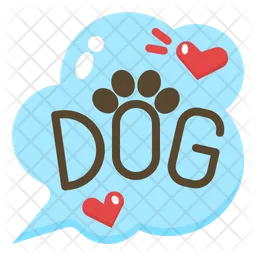 Dog Lettering  Icon
