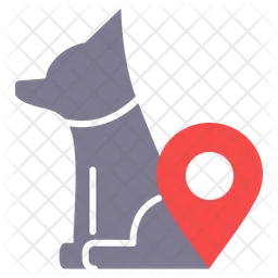 Dog Location Flag Icon