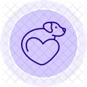 Dog love animal  Icon