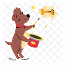 Cute Puppy Dog Holding Puppy Holding Icon