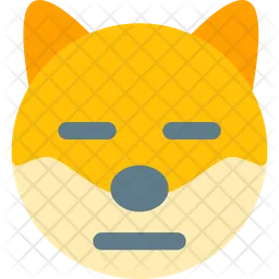 Dog Meh Emoji Icon