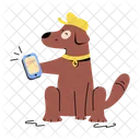 Cute Puppy Dog Holding Puppy Holding Icon