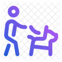 Dog On Leash  Icon