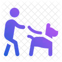 Dog On Leash  Icon