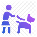 Dog On Leash  Icon