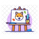 Dog Painting Dog Drawing Painting Icon