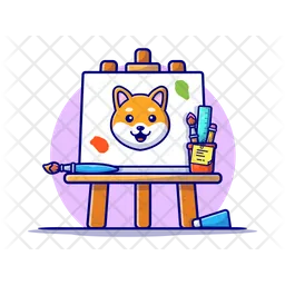 Dog Painting  Icon