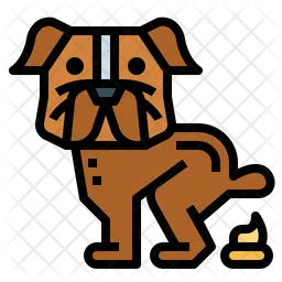 Dog Pooping  Icon