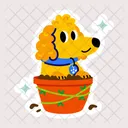 Dog Playing Dog Pot Cute Dog アイコン