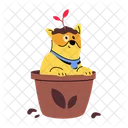 Cute Puppy Dog Holding Puppy Holding Icon