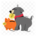 Cute Puppy Dog Holding Puppy Holding Icon