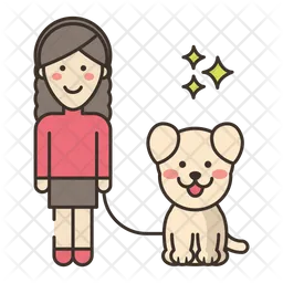 Dog Sitter Female  Icon
