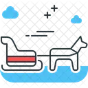 Dog Sled Dog Cart Cart Icône