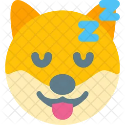 Dog Sleeping Emoji Icon