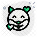 Dog Smiling With Hearts  Icon