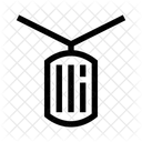 Dog Tag Metal Identity Icon