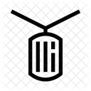 Dog Tag Metal Identity Icon