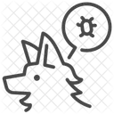 Dog With Flea Or Tick  Icon