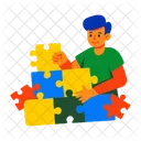 Doing Puzzles Game Jigsaw Icon