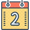 Dois Calendario Geometrico Icon