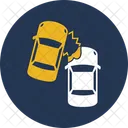 Dois Carros Colidem Na Esquina Acidente Acidente Osseo Ícone