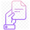 Hand Letterm Dokument Halten Datei Halten Symbol