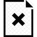 Document Error Mini Dokumentfehler Dokument Loschen Icon