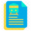 Zugdokument Zugpapier Zuginformationen Symbol