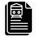 Zugdokument Zugpapier Zuginformationen Symbol
