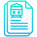 Zugdokument Zugpapier Zuginformationen Icon