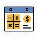 Dolar Calendario Negocios Icono