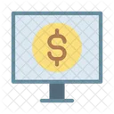 Dolar Monitor Pantalla Icono