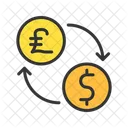 Dolar A Libra Moneda Conversion Icono