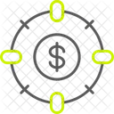 Dolar Alvo Dinheiro Alvo Ícone