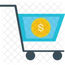 Dólar com carrinho  Ícone