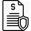 Guarda de documentos de dólar  Ícone