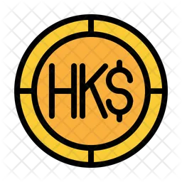 Dólar hong kong hkd  Icono