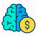 Pensamiento En Dolares Cerebro En Dolares Cerebro Icono