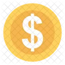 Dollar Dollar Coin Usd Icon