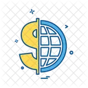 Dollar Globe World Icon