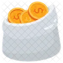 Dollar Coins Bag Icon