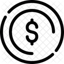 Dollar Coin Currency Icon