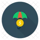 Dollar Protection Umbrella Icon