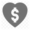 Dollar Heart Favorite Icon