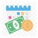 Dollar Money Calendar Icon